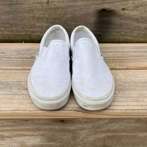 White Slip On Vans